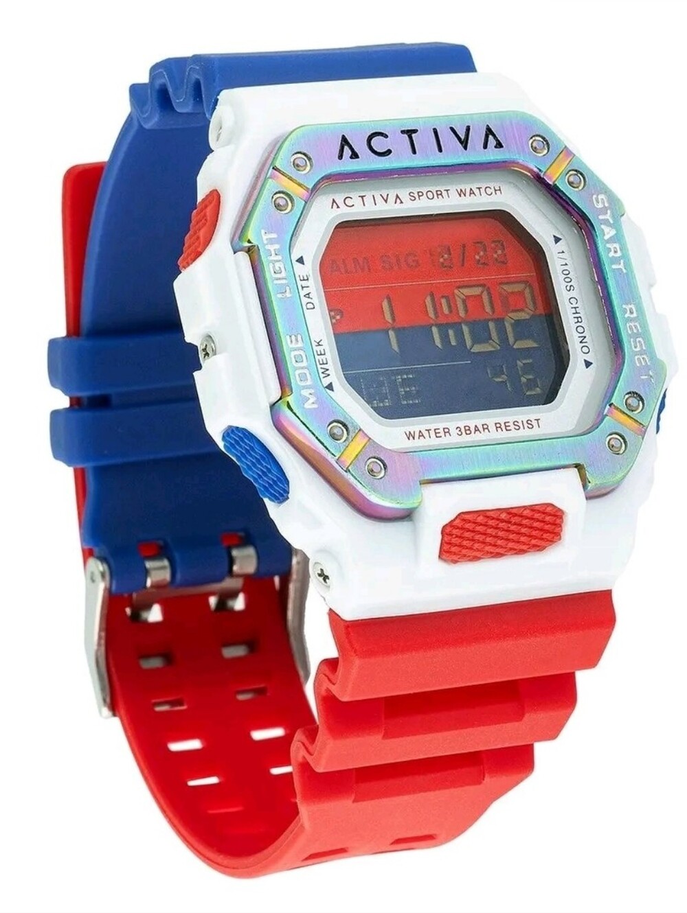 🇺🇸 Activa Edge X Invicta Unisex Digital Watch - 39.5mm. Red. Blue ACW8059-004